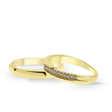  KARIKAGYŰRŰ PÁRBAN ABU DHABI 14K ARANY GYÉMÁNTOKKAL gyűrű