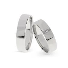  KARIKAGYŰRŰ PÁRBAN EZÜST 925 8,9 GR, CIRKÓNIA KŐVEL gyűrű