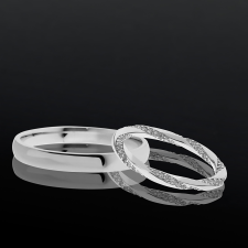  KARIKAGYŰRŰ PÁRBAN LA FONTANA 14K ARANY GYÉMÁNT KŐVEL gyűrű