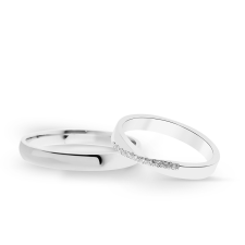  KARIKAGYŰRŰ PÁRBAN MÖBIUS DREAM 14K ARANY CIRKÓNIA KŐVEL gyűrű