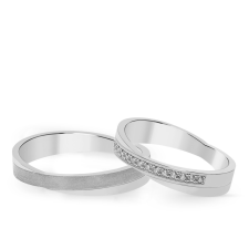  KARIKAGYŰRŰ PÁRBAN THE GOLDEN PALM 14K ARANY 6.6 GR, GYÉMÁNTOKKAL gyűrű