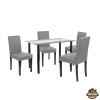  Karin 4+1 étkező garnitúra fekete-szürke