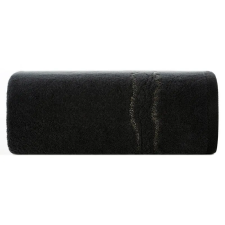  Karin pamut törölköző fényes cérnával szőtt díszítéssel Fekete 30x50 cm lakástextília