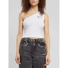Karl kani chest signature essential asymmetric rib top póló női fehér l női póló