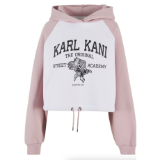  Karl Kani Woven Signature Street Academy Crop Raglan pulóver Női Rózsaszín S