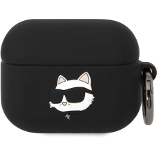 Karl Lagerfeld 3D Logo NFT Choupette Head Airpods Pro Black szilikon tok fülhallgató, fejhallgató tok