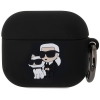 Karl Lagerfeld 3D Logo NFT Karl and Choupette szilikon tok az AirPods 3 készülékhez Black