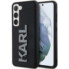 Karl Lagerfeld 3D Rubber Glitter Logo tok Samsung Galaxy S24 - fekete tok és táska