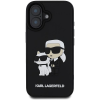 Karl Lagerfeld 3D Rubber Karl and Choupette iPhone 16 Black tok