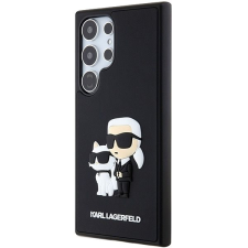 Karl Lagerfeld 3D Rubber Karl and Choupette Samsung Galaxy S24 Ultra fekete tok tok és táska