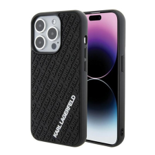 Karl Lagerfeld 3D Rubber Multi Logo Apple iPhone 15 Pro hátlap tok, fekete tok és táska