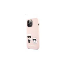 Karl Lagerfeld and Choupette Liquid szilikon hátlap tok Apple iPhone 13 Pro, rózsaszín tok és táska