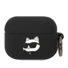 Karl Lagerfeld Apple Airpods Pro KARL LAGERFELD KLAPRUNCHK Liquid Silicon Tartó - Fekete fülhallgató, fejhallgató tok