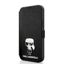 Karl Lagerfeld Apple iPhone 12/12 Pro KARL LAGERFELD KLFLBKP12MIKMSBK Könyvtok - Fekete tok és táska
