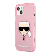 Karl Lagerfeld Apple iPhone 13 KARL LAGERFELD KLHCP13SKHTUGLP Glitter Hátlap - Rózsaszín tok és táska