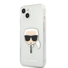 Karl Lagerfeld Apple iPhone 13 Mini KARL LAGERFELD KLHCP13SKHTUGLS Glitter TPU Hátlap - Ezüst tok és táska