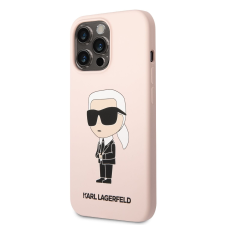 Karl Lagerfeld Apple iPhone 13 Pro KARL LAGERFELD KLHCP13LSNIKBCP Liquid Hátlap - Rózsaszín tok és táska