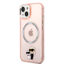 Karl Lagerfeld Apple iPhone 14 KARL LAGERFELD KLHMP14SHNKCIP MagSafe TPU Hátlap - Rózsaszín tok és táska