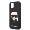 Karl Lagerfeld Apple iPhone 14 Plus KARL LAGERFELD KLHMP14LSLKHBK Liquid Silicon MagSafe Hátlap - Fekete