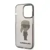Karl Lagerfeld Apple iPhone 14 Pro KARL LAGERFELD KLHCP14LHNIKTCK TPU Hátlap - Fekete