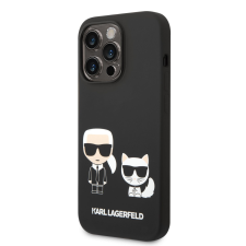 Karl Lagerfeld Apple iPhone 14 Pro KARL LAGERFELD KLHCP14LSSKCK Liquid Silicon Hátlap - Fekete tok és táska