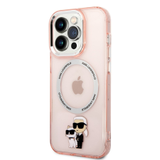 Karl Lagerfeld Apple iPhone 14 Pro KARL LAGERFELD KLHMP14LHNKCIP MagSafe TPU Hátlap - Rózsaszín tok és táska
