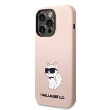 Karl Lagerfeld Apple iPhone 14 Pro Max KARL LAGERFELD KLHCP14XSNCHBCP Liquid Hátlap - Rózsaszín tok és táska