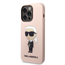 Karl Lagerfeld Apple iPhone 14 Pro Max KARL LAGERFELD KLHCP14XSNIKBCP Liquid Hátlap - Rózsaszín tok és táska