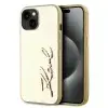 Karl Lagerfeld Apple iPhone 15 KARL LAGERFELD KLHCP15SPFMFBKMD Hátlap - Arany