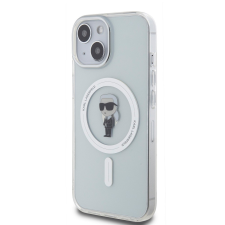 Karl Lagerfeld Apple iPhone 15 KARL LAGERFELD KLHMP15SHFCKNOT Magsafe TPU Hátlap - Átlátszó tok és táska