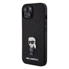 Karl Lagerfeld Apple iPhone 16 KARL LAGERFELD KLHCP16SGKNPSK Glitter Hátlap - Fekete tok és táska