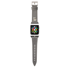 Karl Lagerfeld Apple Watch 42/ 44/ 45/ 49 mm Karl Lagerfeld Head PU óraszíj ezüst okosóra kellék