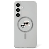 Karl Lagerfeld Button Karl &amp; Choupette Heads Printed Logo MagSafe-kompatibilis tok Samsung Galaxy S25 - fekete