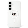 Karl Lagerfeld Button Karl Head Printed Logo MagSafe-kompatibilis tok Samsung Galaxy S25 - fehér