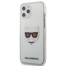 Karl Lagerfeld Choupette Head Heart - telefontok iPhone 12 Pro Max átlátszó tok és táska