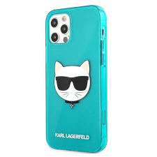 Karl Lagerfeld Eredeti tok Karl Lagerfeld KLHCP12MCHTRB iPhone 12/12 PRO kék átlátszó Fluo tok és táska