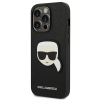 Karl Lagerfeld Eredeti tok KARL LAGERFELD KLHCP14LSAPKHK iPhone 14 PRO készülékhez (Saffiano Karl Head Patch-el / fekete)