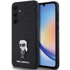 Karl Lagerfeld Fixed Glitter Ikonik Logo Metal Pin tok Samsung Galaxy A35 - fekete tok és táska