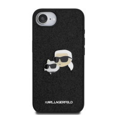 Karl Lagerfeld Fixed Glitter K&CH fej hátlaptok Apple Iphone 16e fekete tok és táska