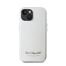 Karl Lagerfeld Grained PU Hotel RSG iPhone 15 hátlap tok, szürke (KLHCP15SPGWCMKHG) tok és táska