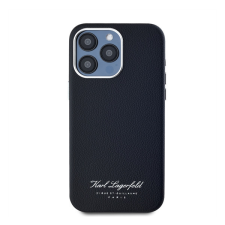 Karl Lagerfeld Grained PU Hotel RSG iPhone 15 Pro Max hátlap tok, fekete tok és táska