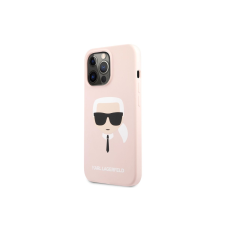 Karl Lagerfeld Head Liquid Apple iPhone 13 Pro Szilikon Tok - Rózsaszín/Mintás tok és táska