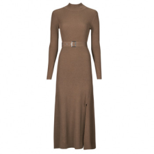 Karl Lagerfeld Hosszú ruhák LSLV BUCKLE BELT KNIT DRESS Bézs EU S női ruha