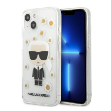 Karl Lagerfeld Ikonik Flower hátlap tok Apple iPhone 13 mini, átlátszó tok és táska