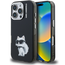 Karl Lagerfeld IML Aquarelle Choupette iPhone 15 Pro Max hátlap tok, fekete tok és táska