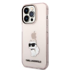 Karl Lagerfeld IML Choupette Apple iPhone 14 Pro Tok - Rózsaszín/Mintás tok és táska