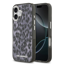 Karl Lagerfeld IML Leopard MagSafe tok iPhone 17 készülékhez szürke tok és táska