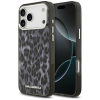 Karl Lagerfeld IML Leopard Pattern Apple iPhone 17 Pro MagSafe kompatibilis hátlap tok, leopárd minta, fekete