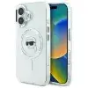 Karl Lagerfeld IML Metal Karl Head iPhone 16 Plus MagSafe kemény hátlap tok, fehér KLHMP16MHLSKIH
