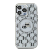 Karl Lagerfeld IML Monogram Karl&amp;Choupette Head iPhone 16 Pro hátlap tok, átlátszó KLHMP16LHMCKMHT